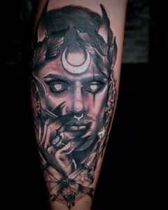 yasmin ellis black and grey tattoo design